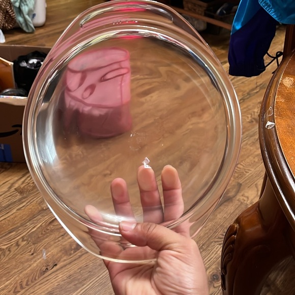 Vintage Clear Pyrex 1 1/2 Qt Ovenware Casserole #023 with matching lid 683-C-22 - Picture 3 of 3